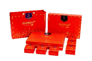 兴唐月饼 蛋黄莲蓉80g×6个 红色礼盒
